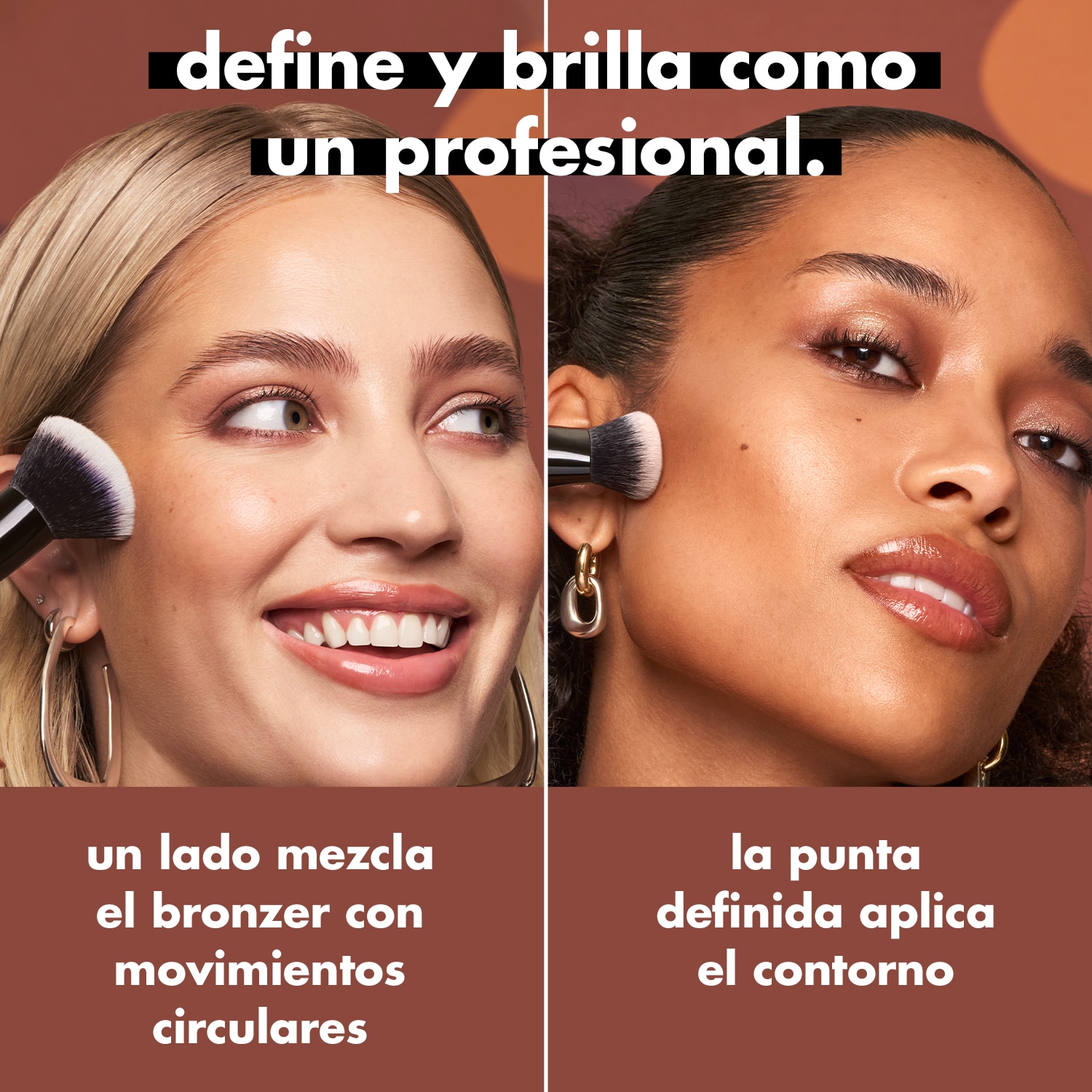 E.L.F. LIQUID BRONZER & CONTOUR BRUSH (BROCHA DE DOBLE EXTREMO)